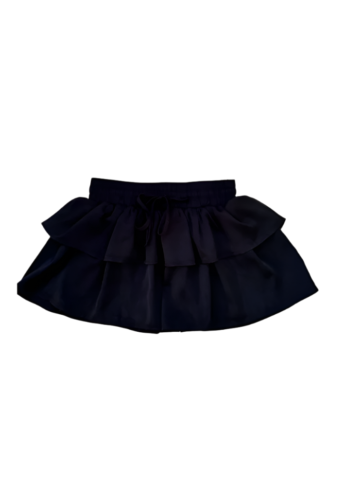 Willow satin skort black