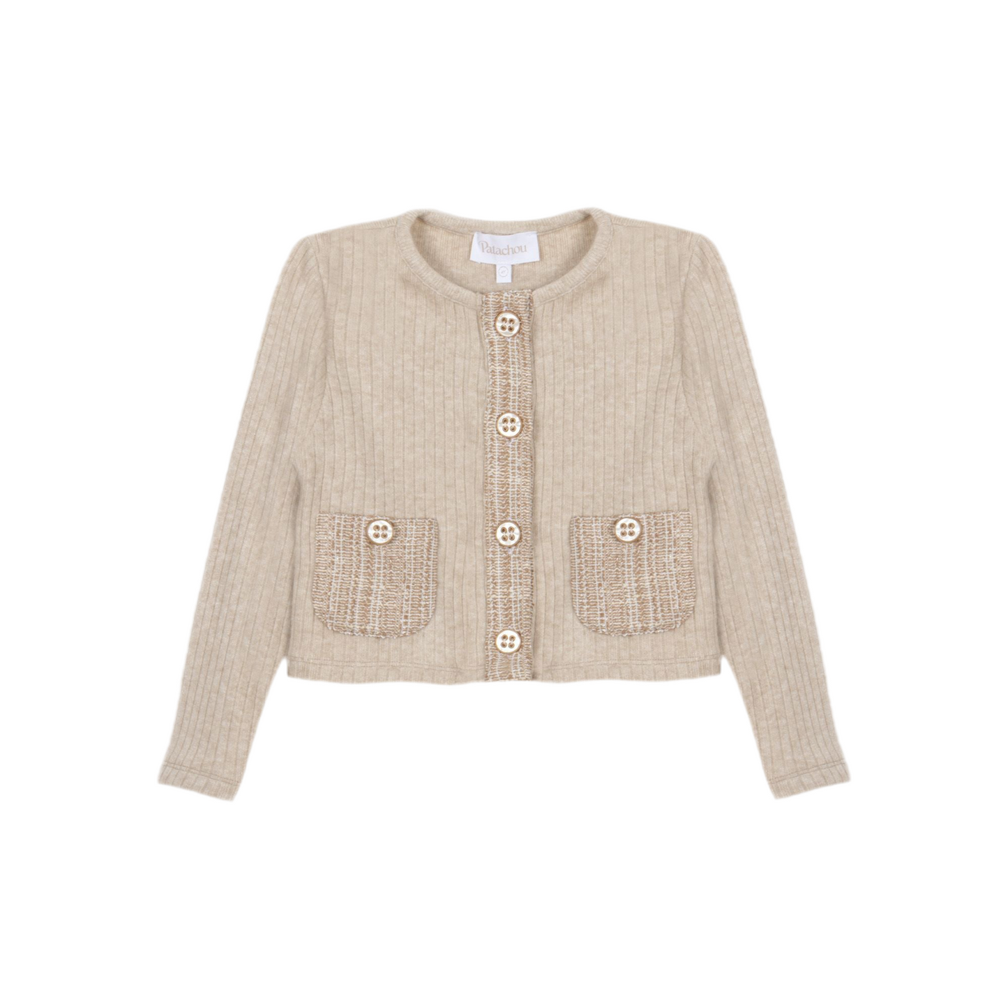 Knit cardigan shirt