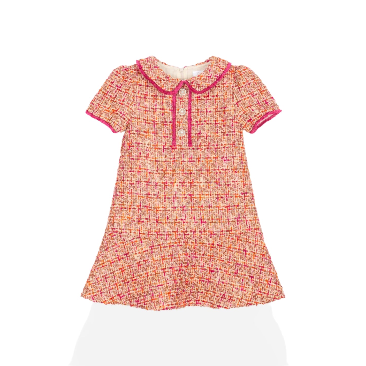 Multicolor Tweed Polo Dress