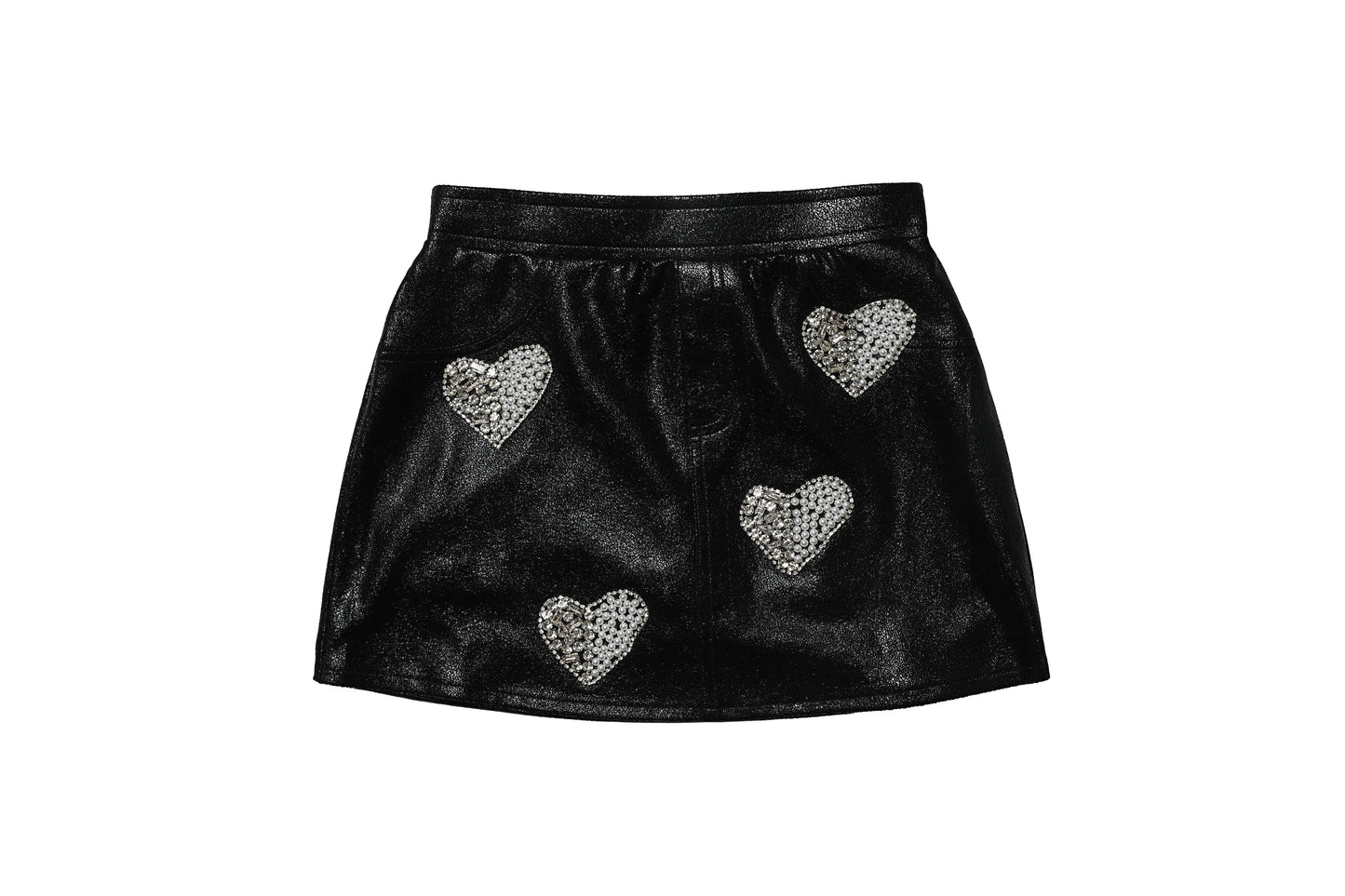 Heart Skort Black