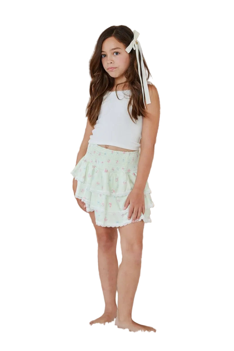 Gemma Skirt rose bow satin