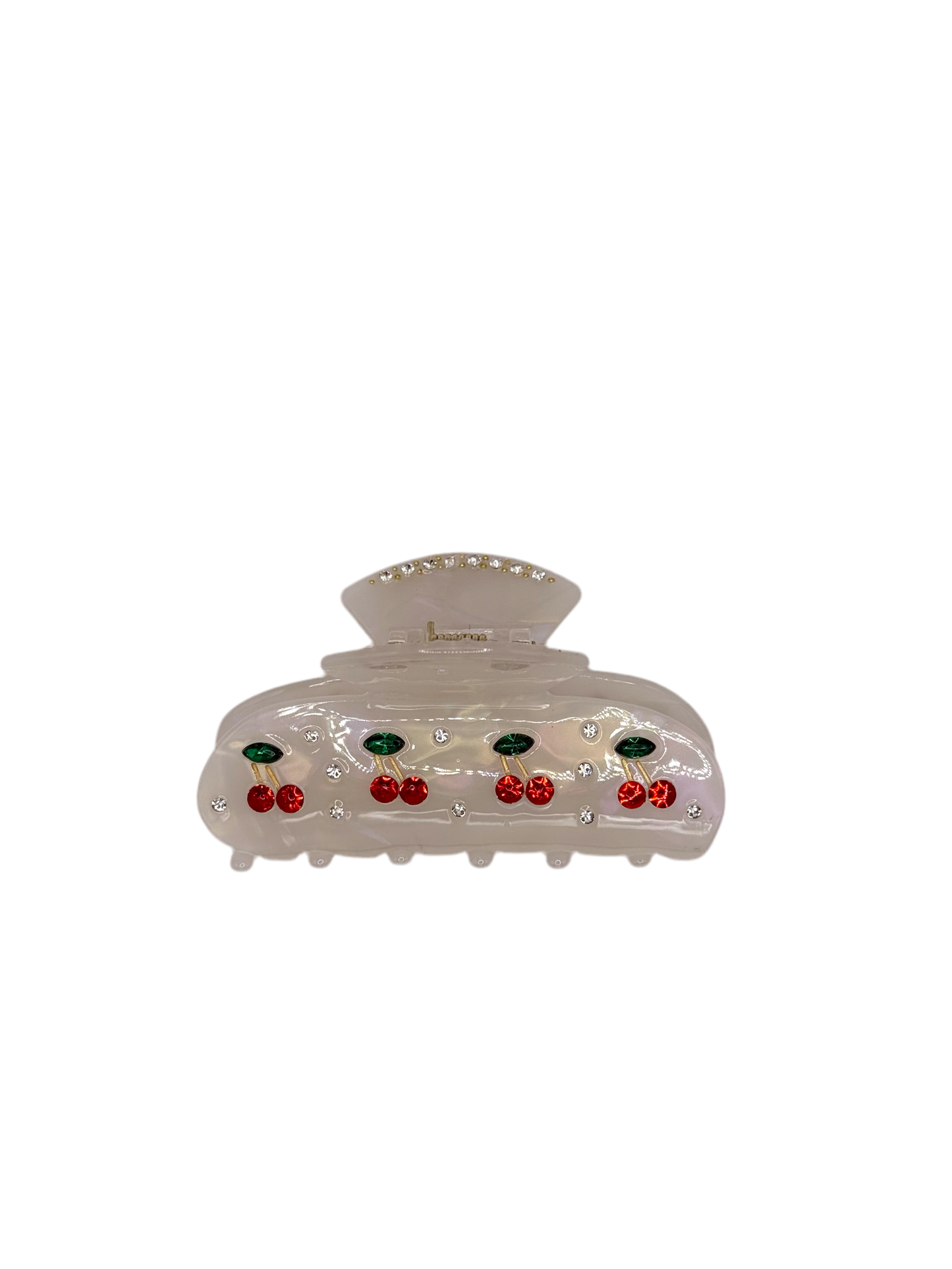 Cherry Hair Clip Beige