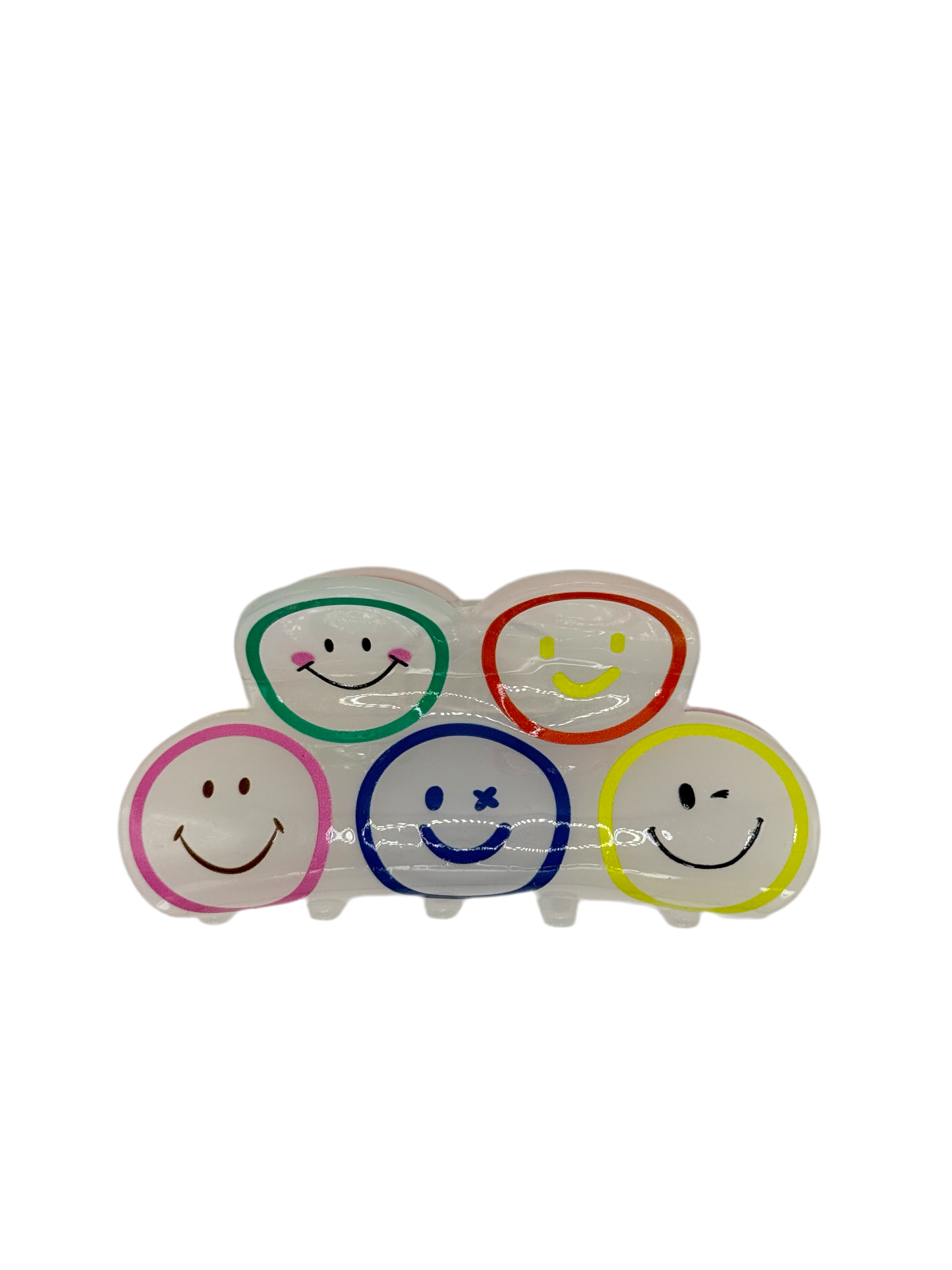 Multi smiley face hair clip