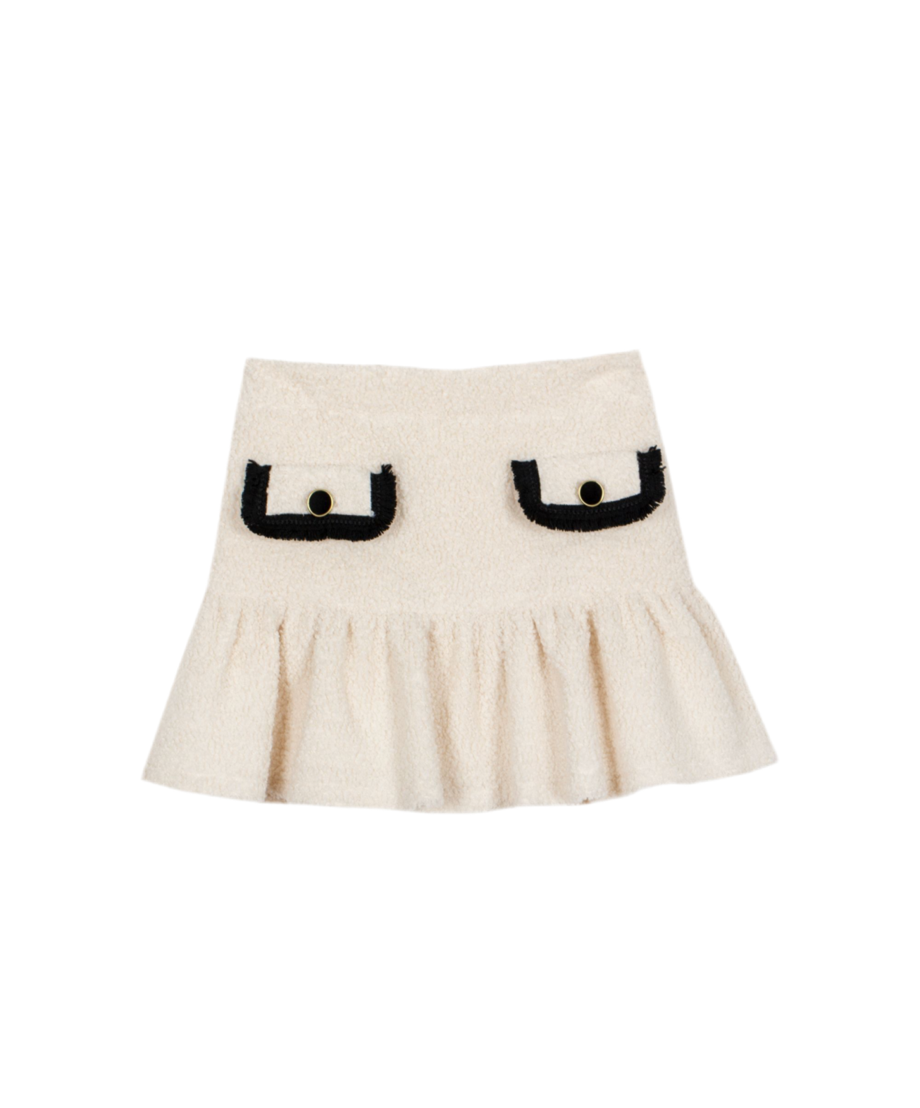 Ivory girl boucle skirt