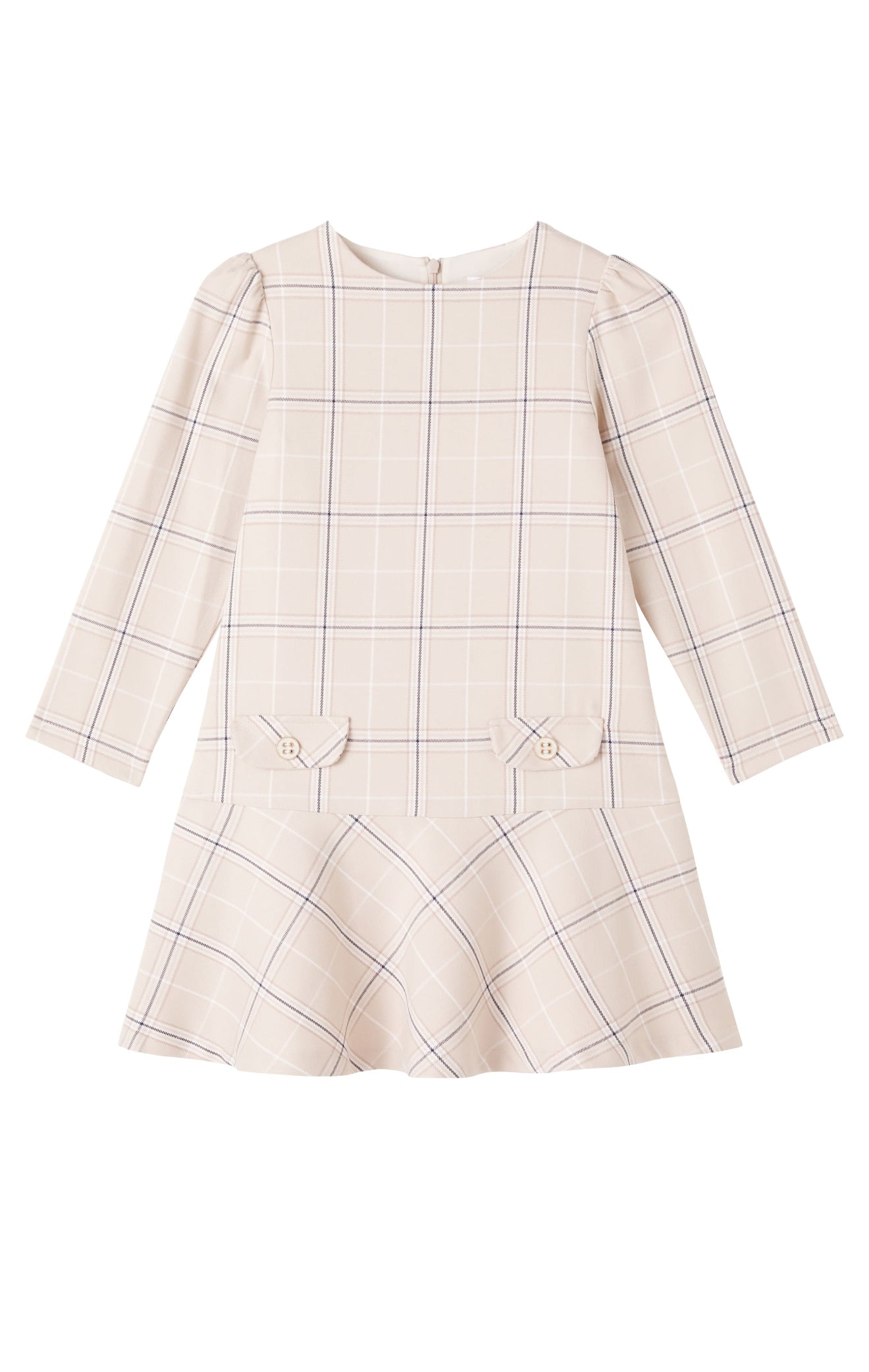 Plaid Drop-Waist Dress