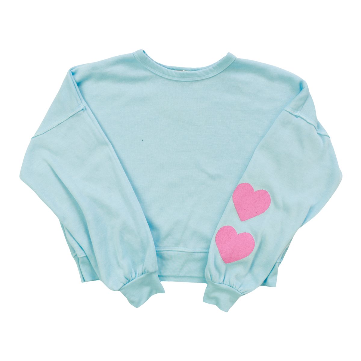L/S RELAXED FIT PULL OVER WIH FUZZY HEARTS
