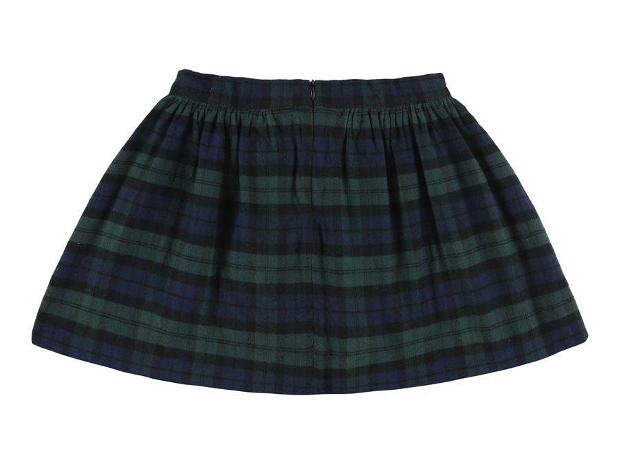 Yami plaid wool skirt