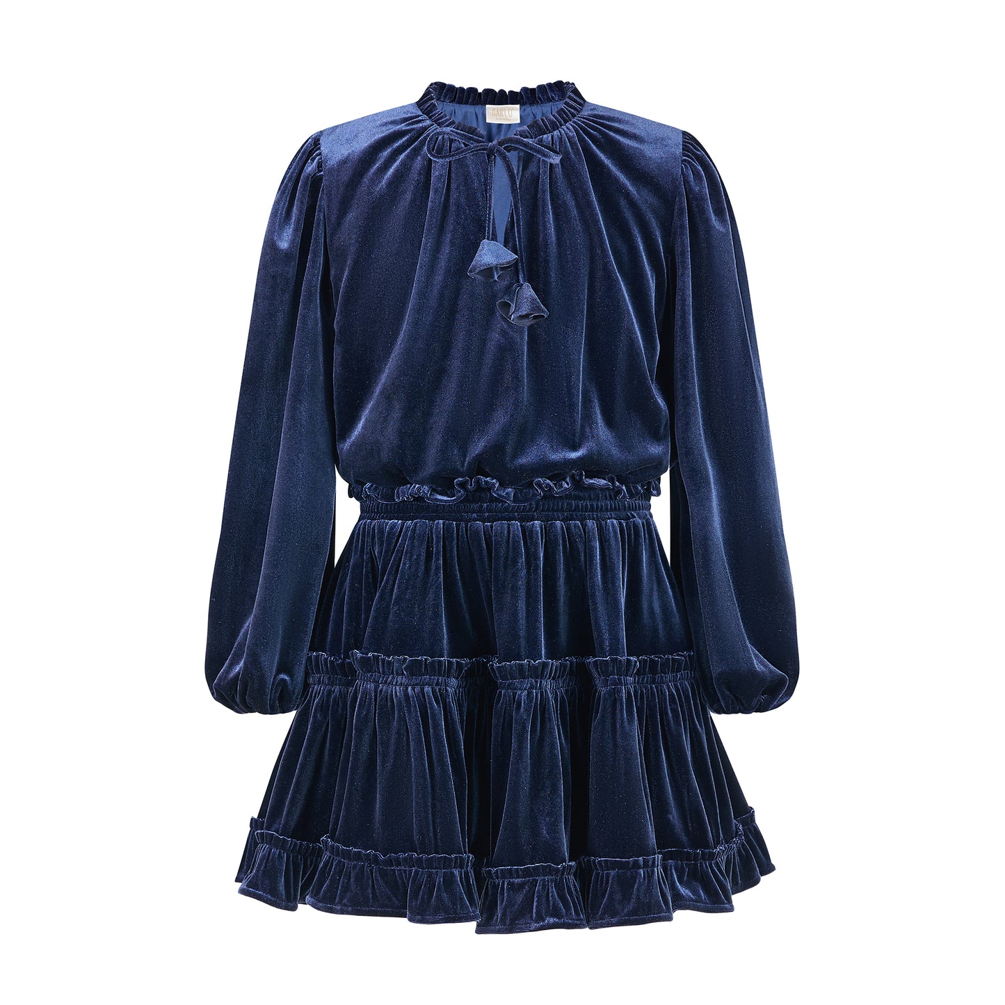 SYMPHONY VELVET MINI DRESS NAVY