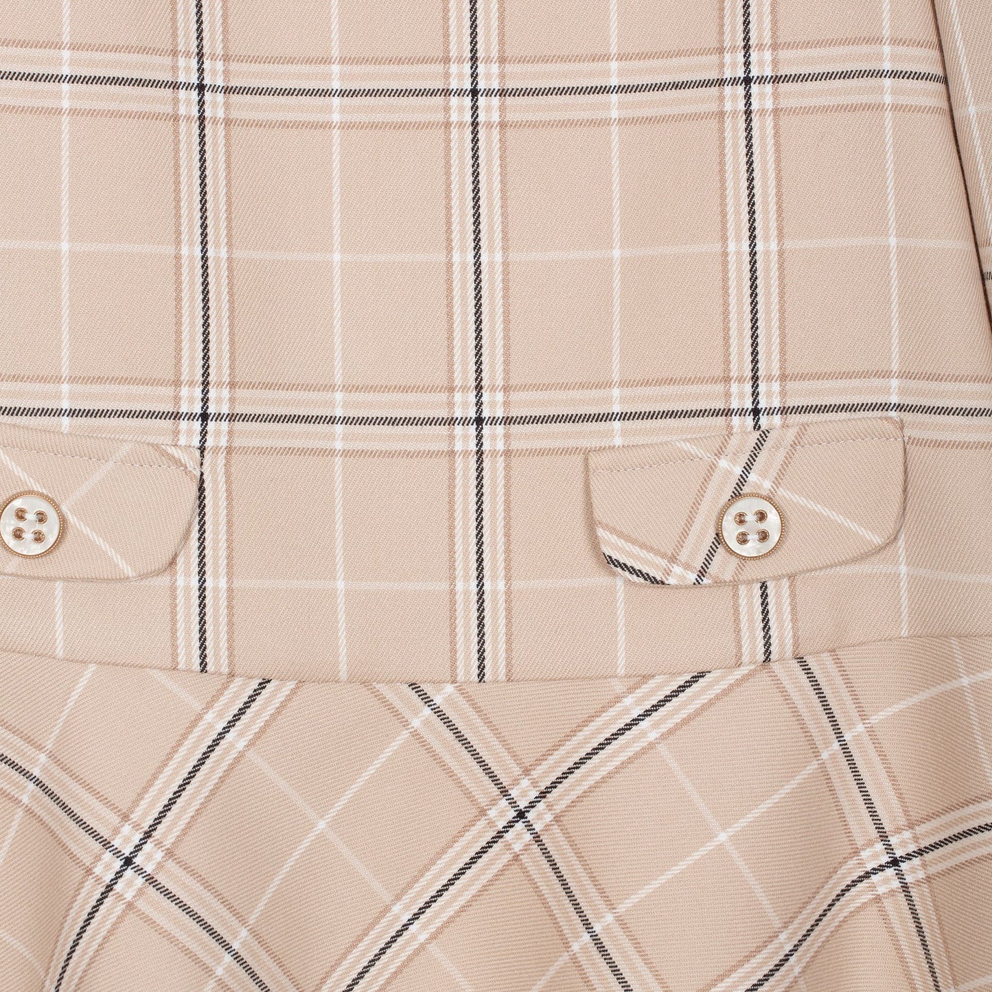 Plaid Drop-Waist Dress