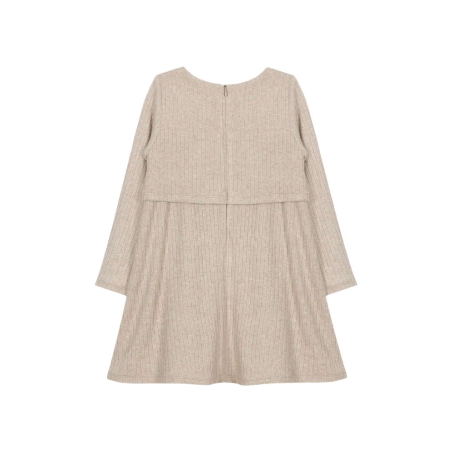 Ribbed Knit Button-Front Dress