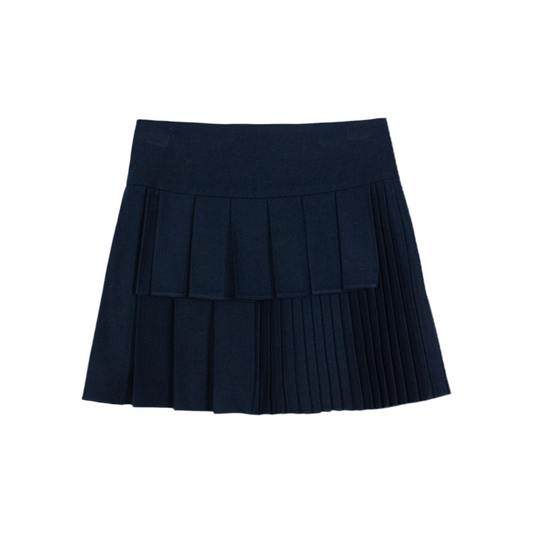 Marine layered wool skirt