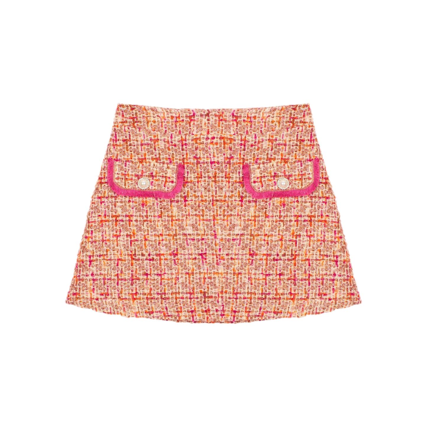 Fuchsia tweed skirt