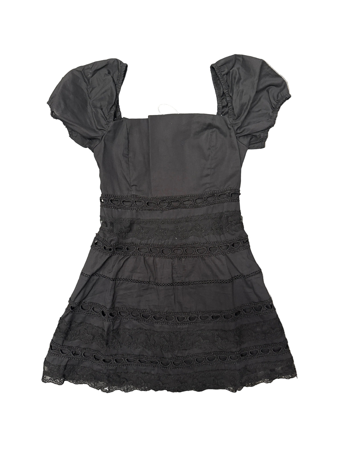 Theme Girls’ Kennedy Black Cotton Lace Dress