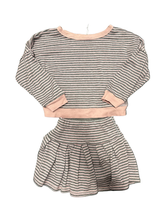 Crew Pullover Skirt Set Pink