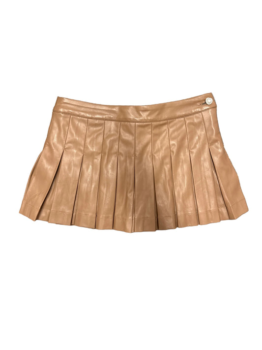 Jane Carmel Leather Pleated Skort