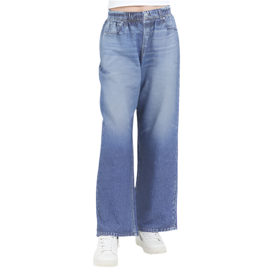 Faux denim elastic pant