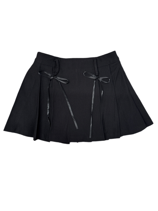 Pleated Mini Skort with Bows