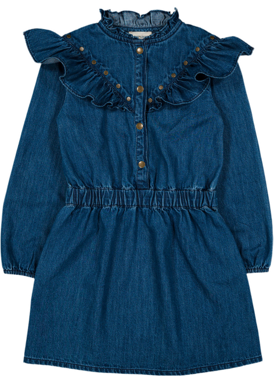 Pop denim dress