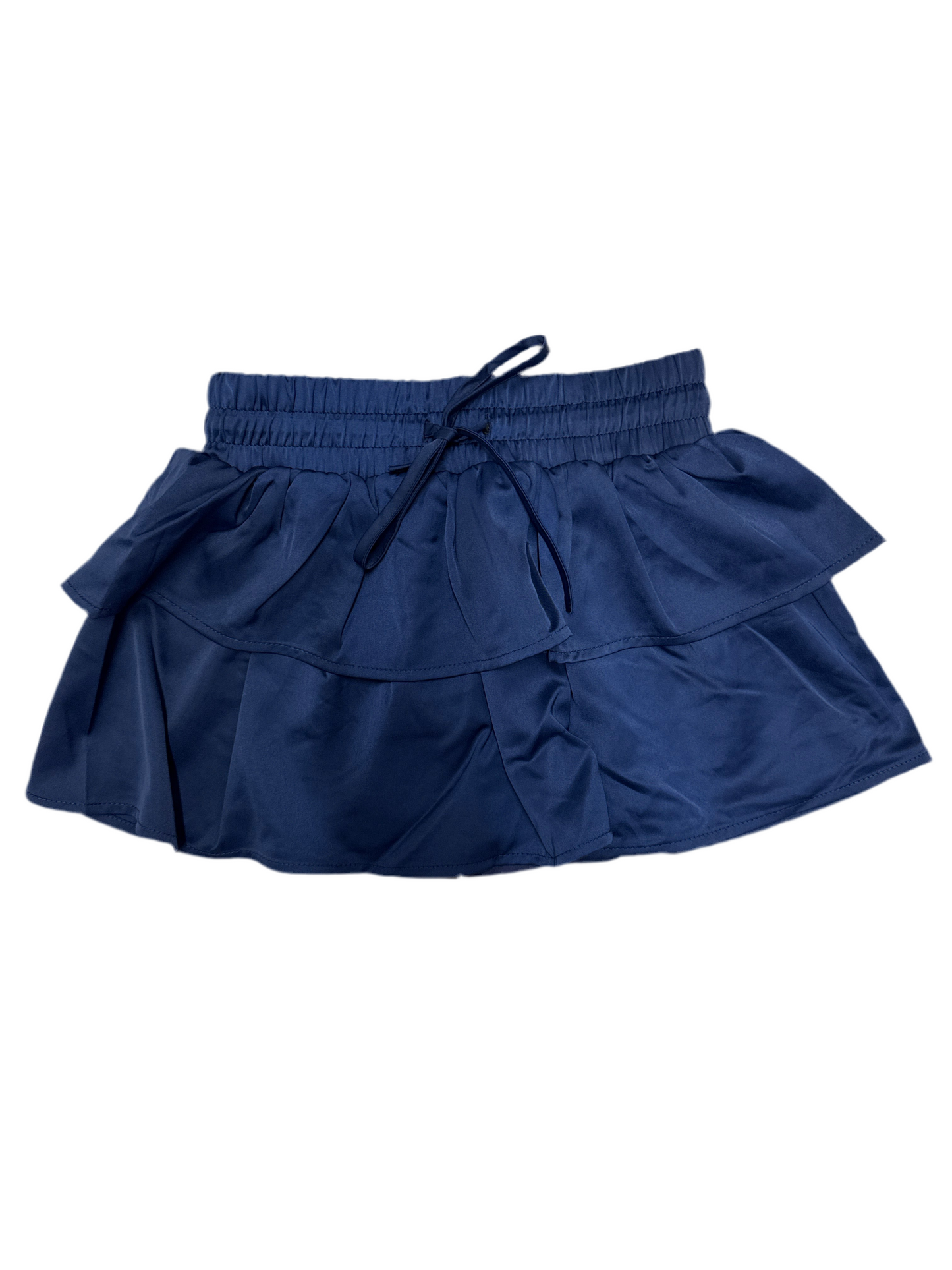 Willow satin skirt navy