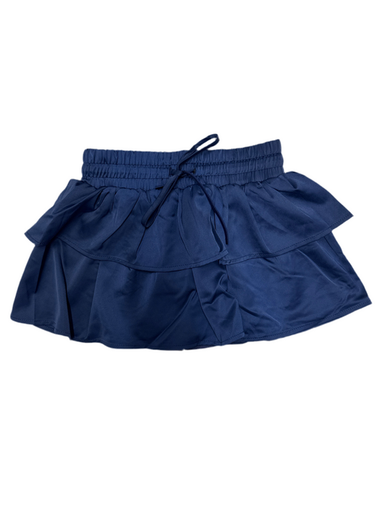 Willow satin skirt navy