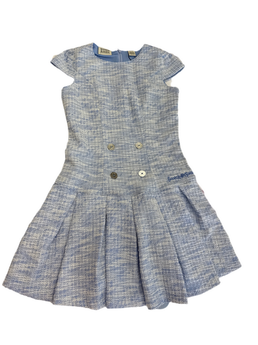 Blue boucle dress