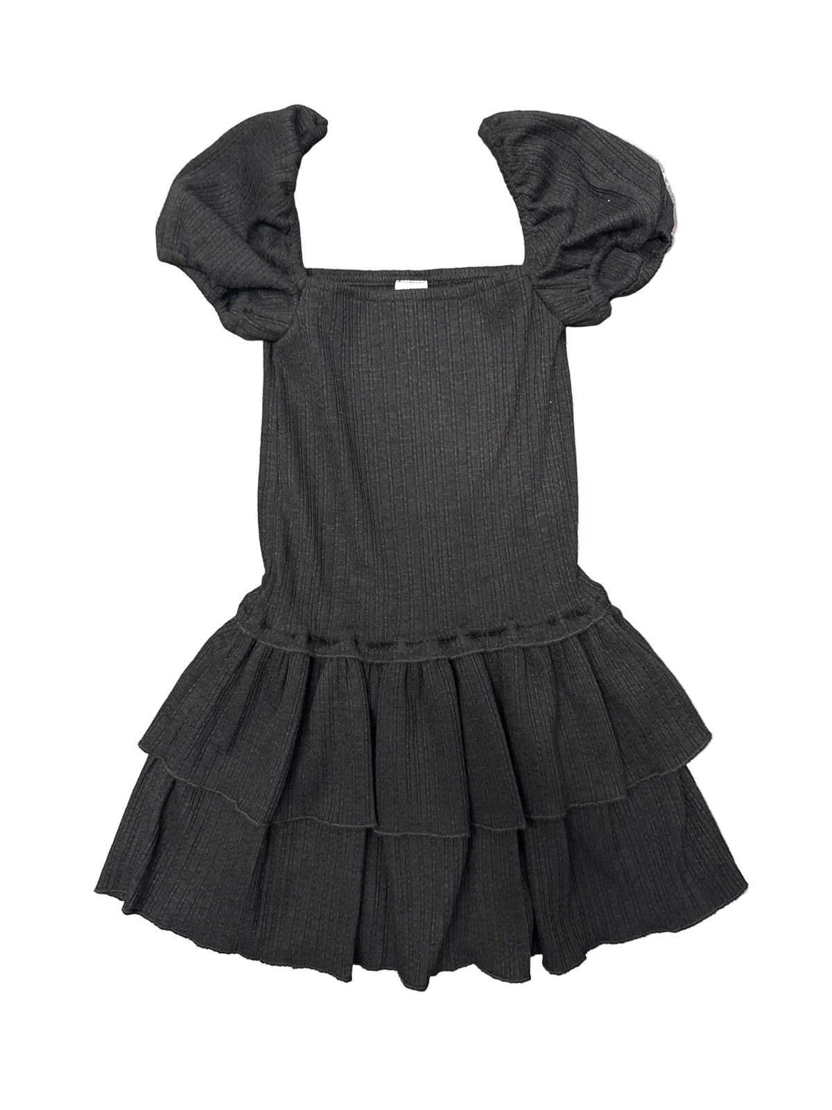 Theme Girls’ Quinn Black Ribbed Dress