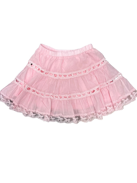 Sofia Heart Bow Lace Skirt