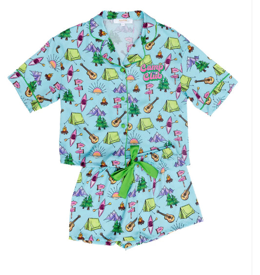 Camp Club silk PJ set