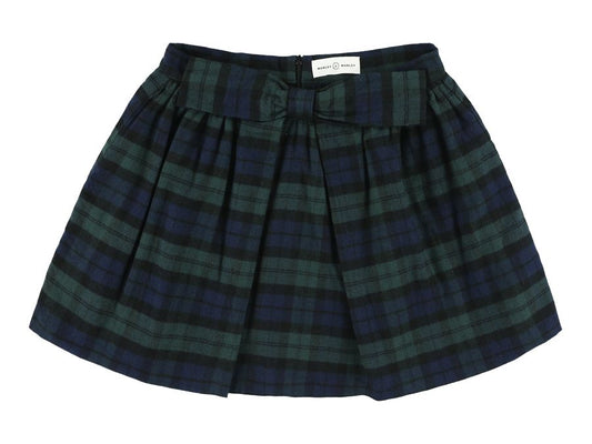 Yami plaid wool skirt