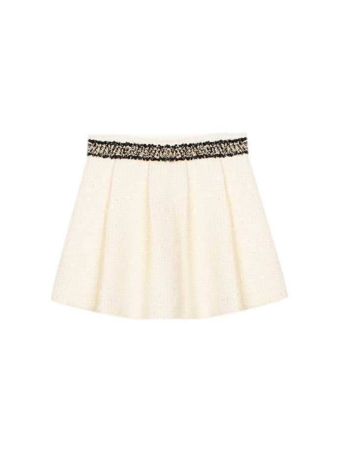 Beige tweed skirt