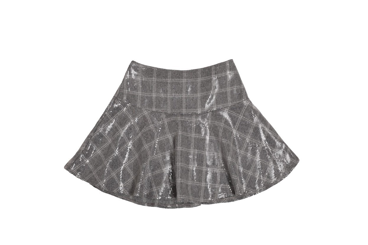 Plaid Skirt Grey