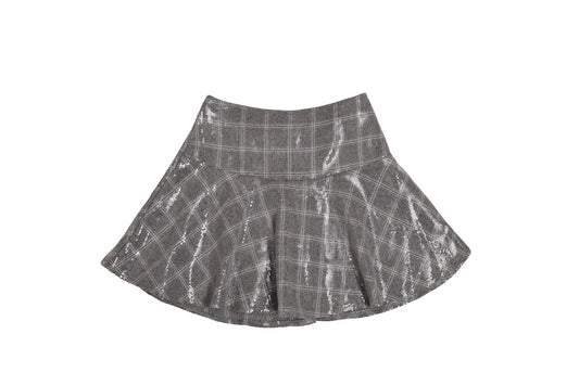 Plaid Skirt Grey
