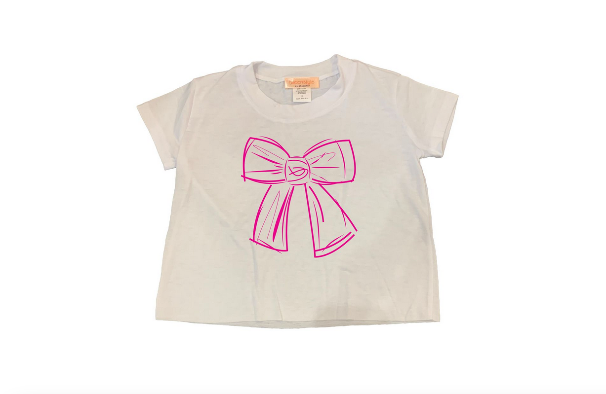 Big Bow Print Short Sleeve Tee
