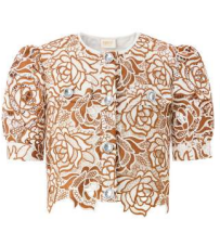 KIMBERLY EMBROIDERED JACKET AND MINI SKIRT SET