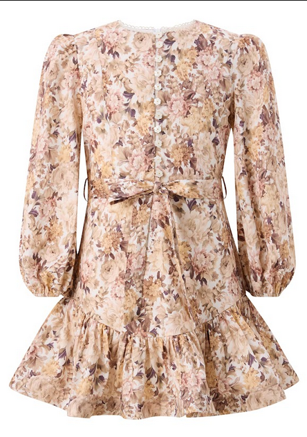 Marlo Girls' Josette Long Sleeve Mini Dress