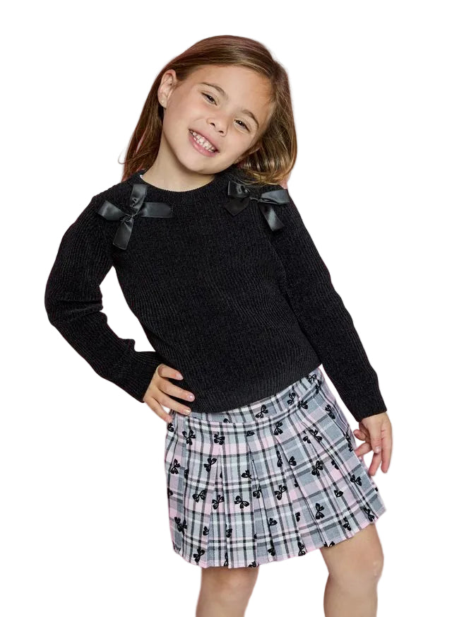 Black Combo Skort with bows