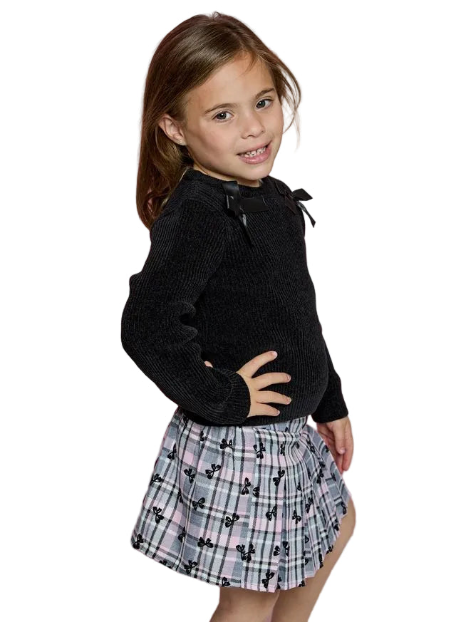 Black Combo Skort with bows